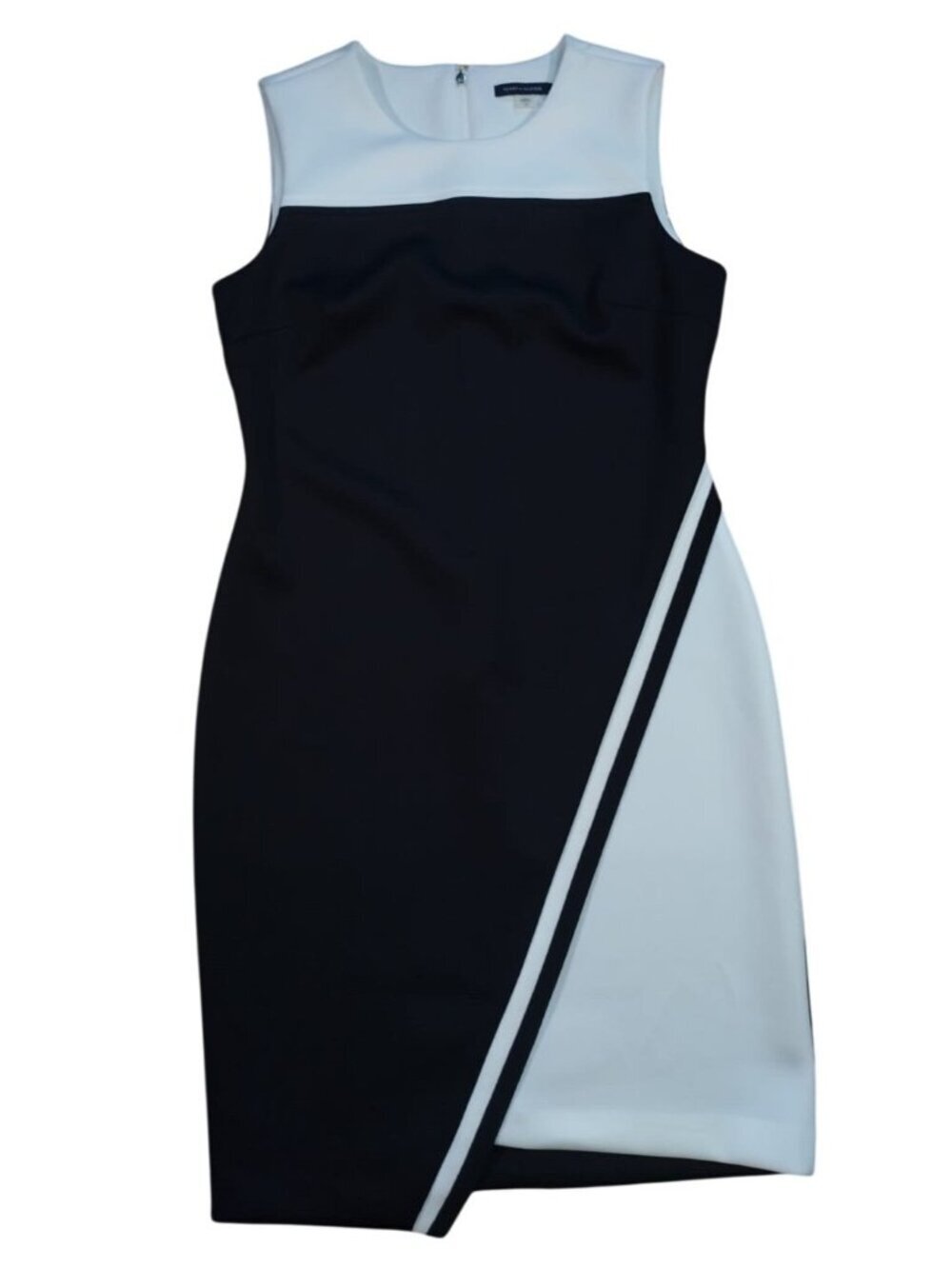 Tommy Hilfiger Sheath Dress Womens Size 10 Black White Colorblock NWT.